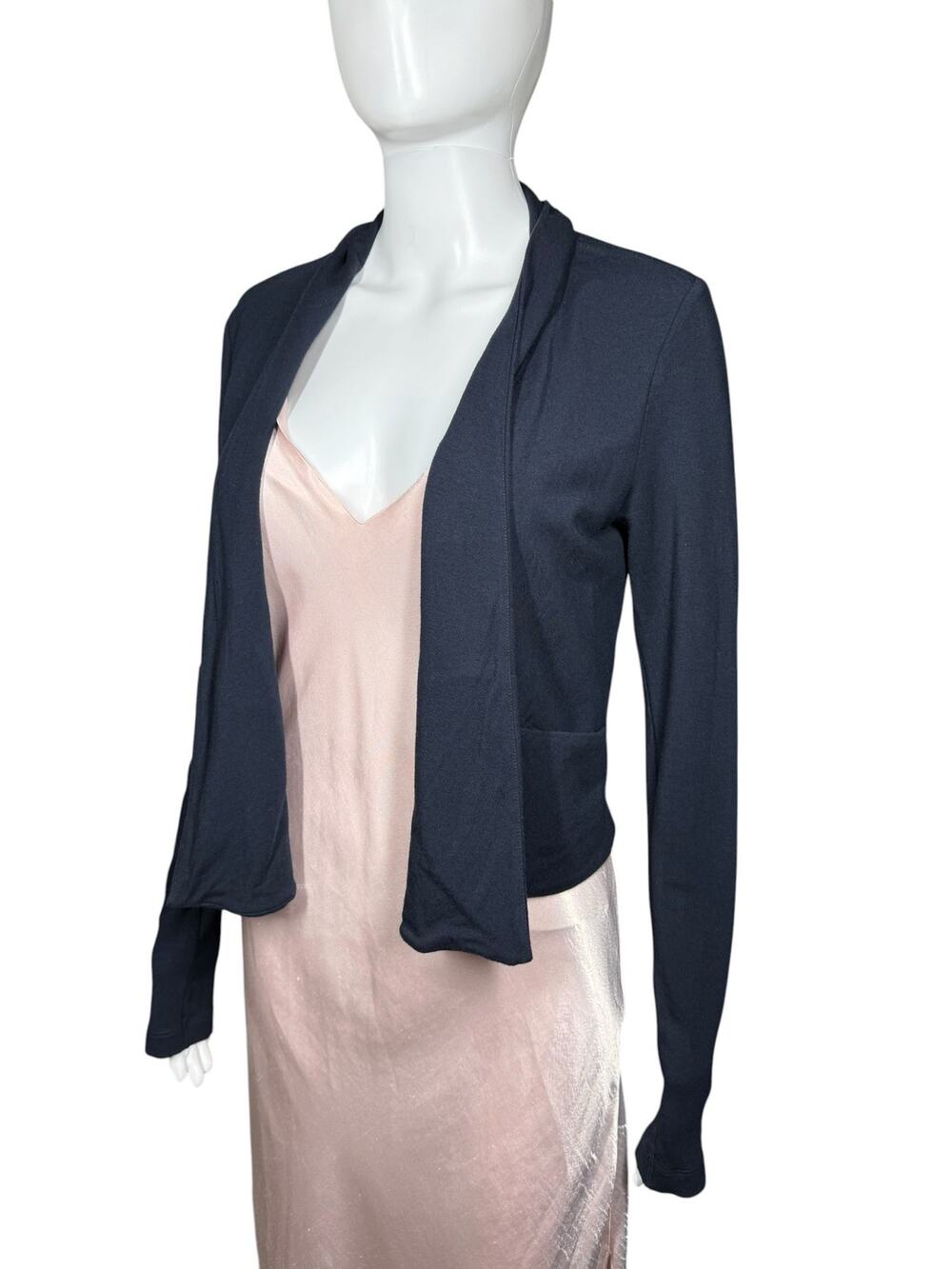 Cabi Navy Blue Open Front Cardigan Sweater Size Small